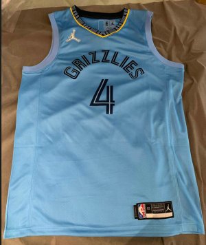 NBA 4 Adams Memphis Grizzlies Maillot bleu imprimé